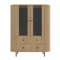 Witryna szeroka zaokrąglone boki frez front 122 OLIVO dąb cremona Witryna szeroka zaokrąglone boki frez front 122 OLIVO dąb cremona